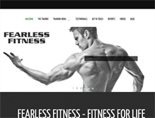 Tablet Screenshot of fearlessfitness.com